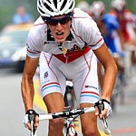 Andy Schleck pendant la course en ligne aux Jeux Olympiques 2008 � Beijing